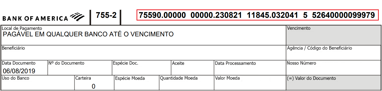 boleto bank of america lynch 2ª via